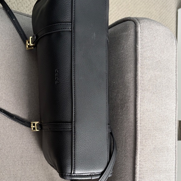 BCBG Black Shoulder Bag with Gold Accents - Picture 4 of 4